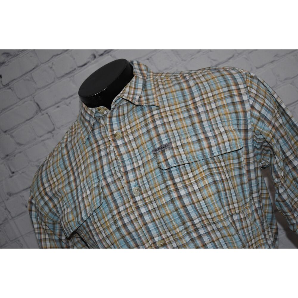 Columbia Titanium Fishing Shirt Men Size Large Performance Camping Hiking Vented - Picture 2 of 8